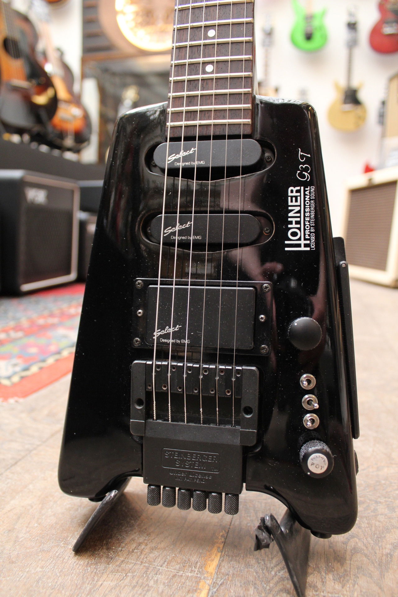 1987 Hohner G3T Headless Guitar black