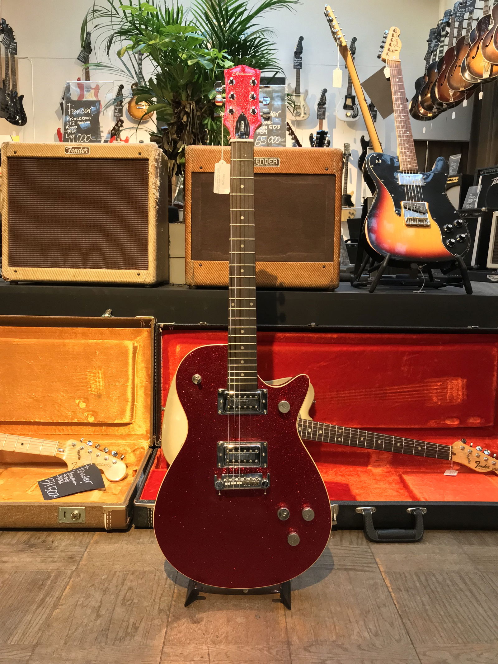 2000s Gretsch Model G2619 Electromatic Sparkle Jet red metallic