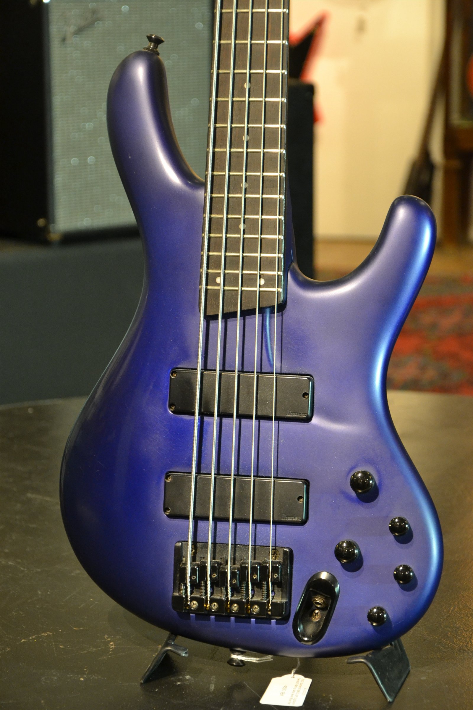 2002 Ibanez EDB605 JBF Ergodyne Series 5-String Bass Jewel Blue Flat