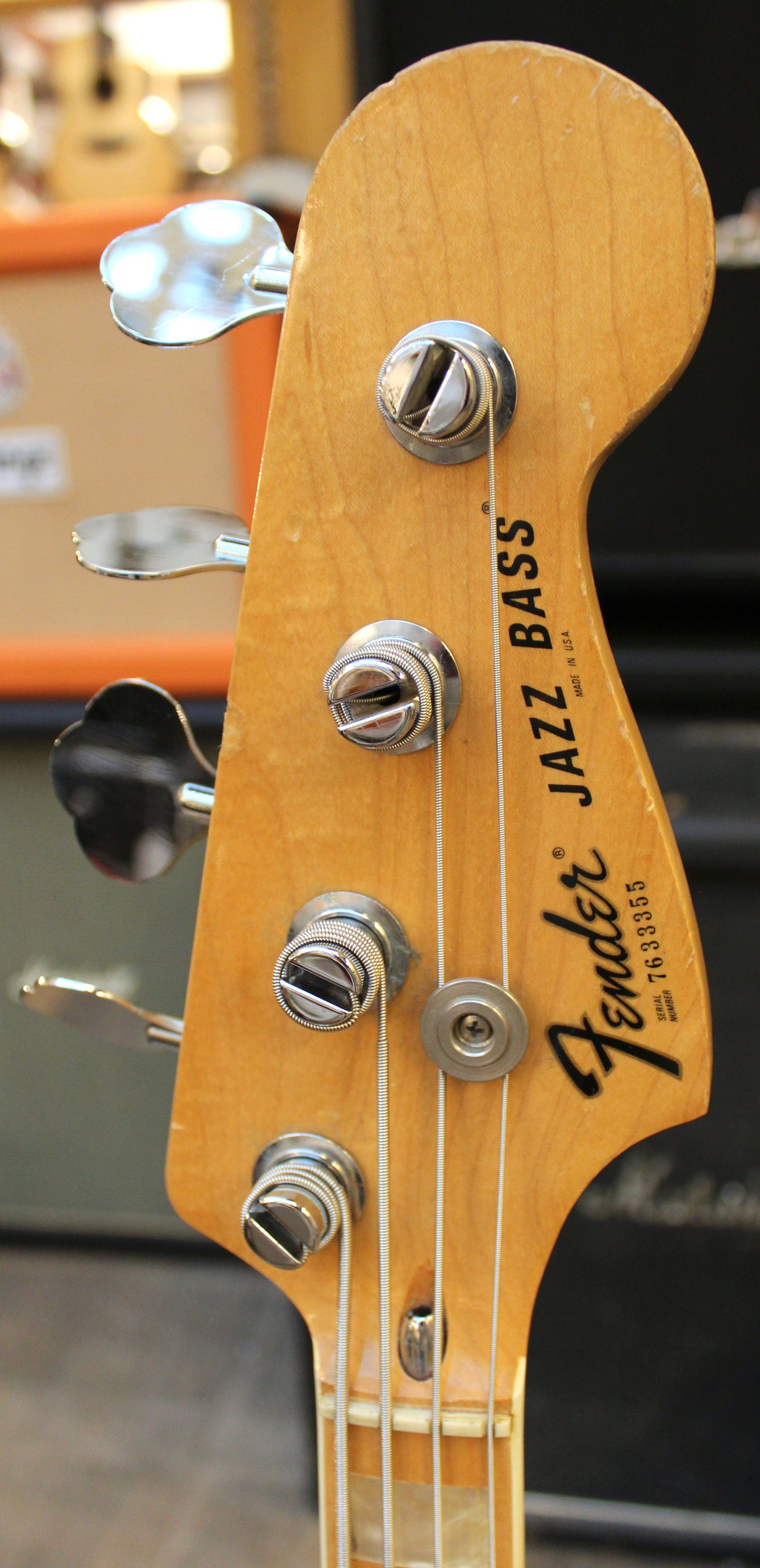 Fender Jazz bass black MN -76 serial 7633355, beg. (Stockholm)