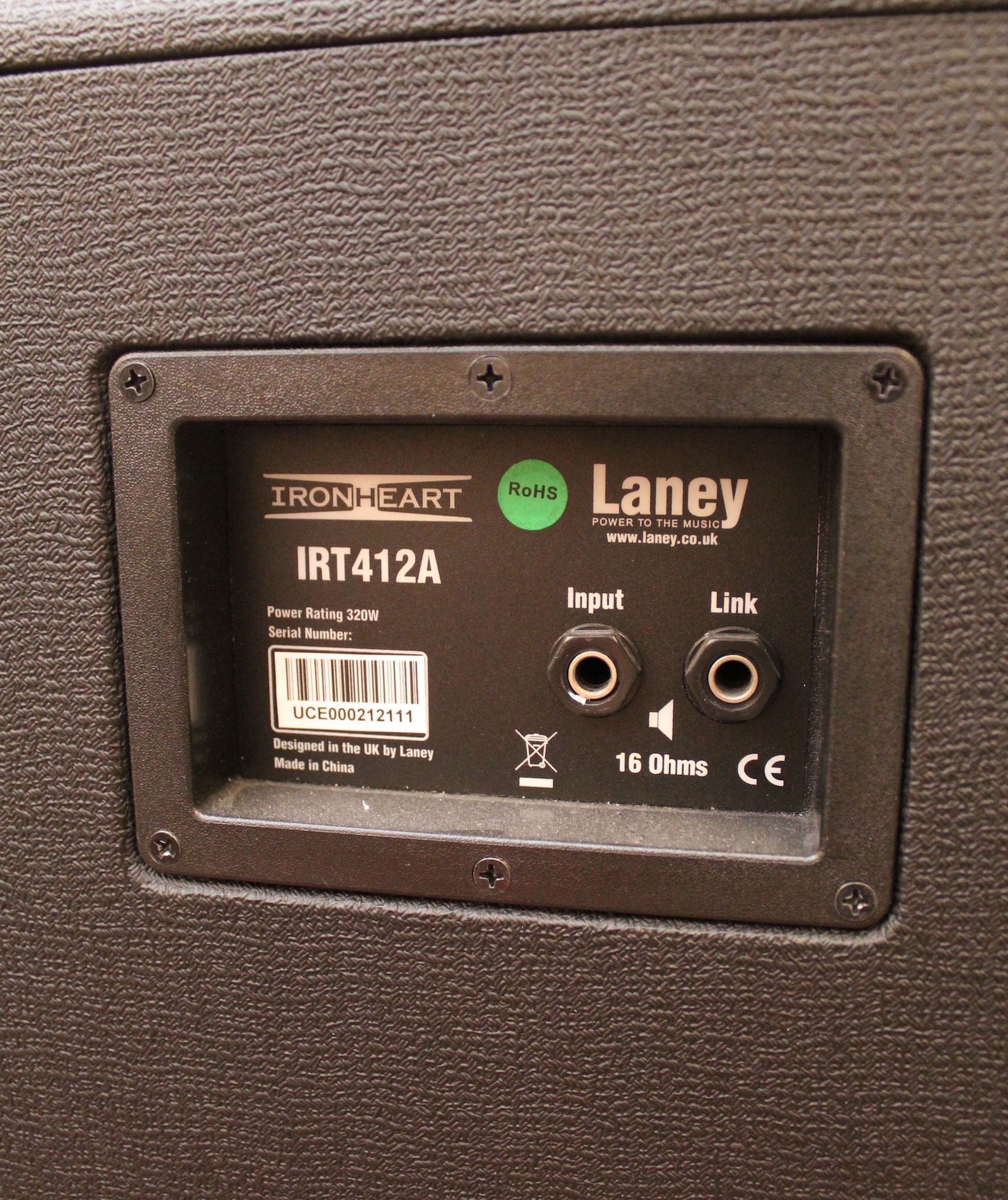 USED Laney Iron Heart model IRT412A 320W 4x12 speaker cabinet